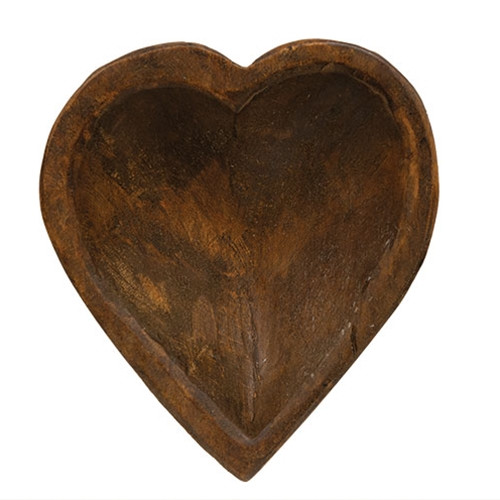 Carved Wood Sweet Heart Dough Bowl Ghdbs By Cwi Gifts