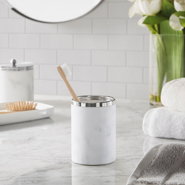 Olliix Corsica Silver Marbled Resin Tumbler Cc71 0040