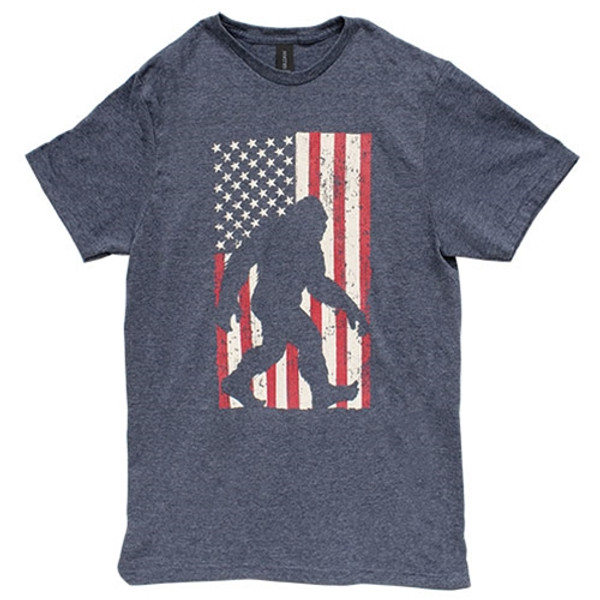 Sasquatch Flag T Shirt Heather Navy Small Gl198S By Cwi Gifts