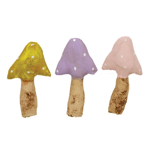 3 Set Stuffed Grungy Pastel Mushrooms Gpd50 By Cwi Gifts