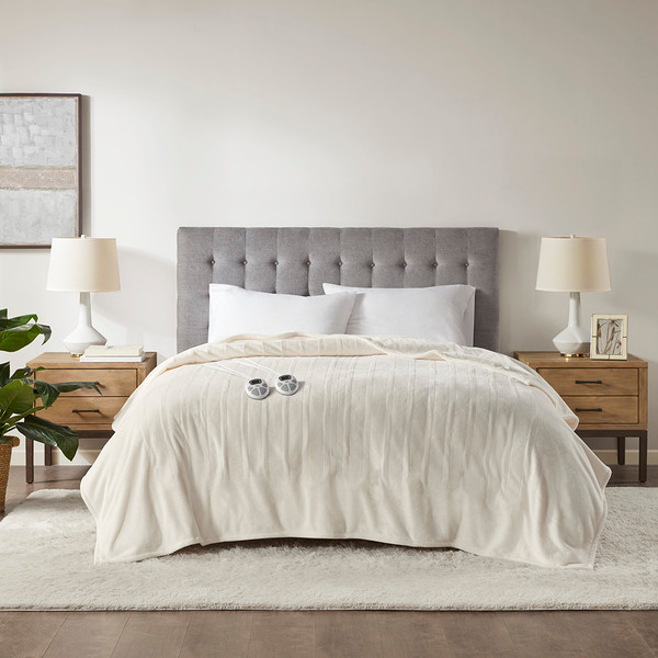 Olliix Plush Heated Blanket Queen St54 0088