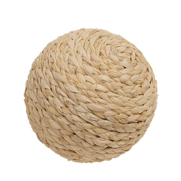 Natural Woven Seagrass Decorative Ball 4 Gsa112520 By Cwi Gifts