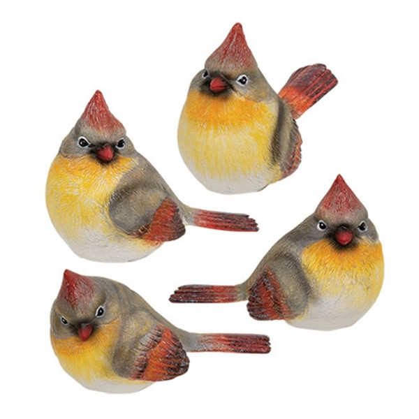 Resin Female Cardinal 4 Assorted Gx21060 By Cwi Gifts
