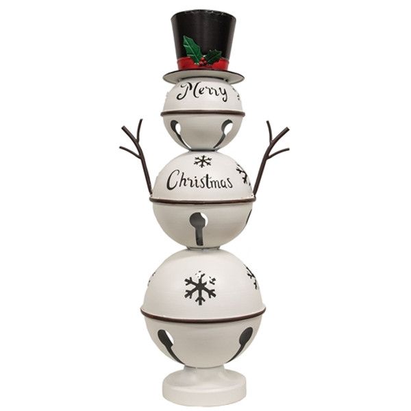 Metal Merry Christmas Snowflake Jingle Bell Snowman 30 Gx24150 By Cwi Gifts