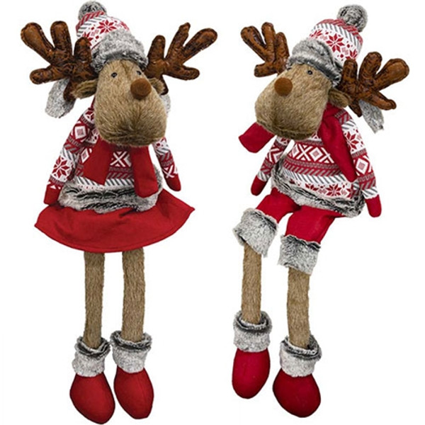 Mr Mrs Nordic Sweater Reindeer 2 Assorted Gzoe4150 By Cwi Gifts