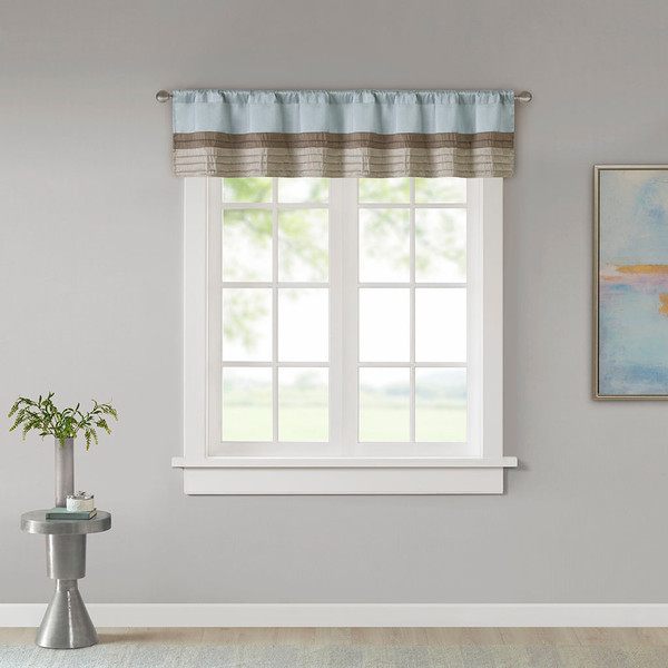 Madison Park Amherst Polyoni Pintuck Window Valance 50X18 Mp41 2229 By Olliix