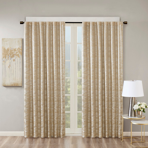 Cassius Jacquard Total Blackout Window Panel 50X95 Gold Ss40 0005 By Olliix