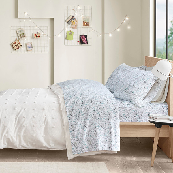 Olliix Cozy Soft Cotton Novelty Print Flannel Sheet Set Twin Id20 2044