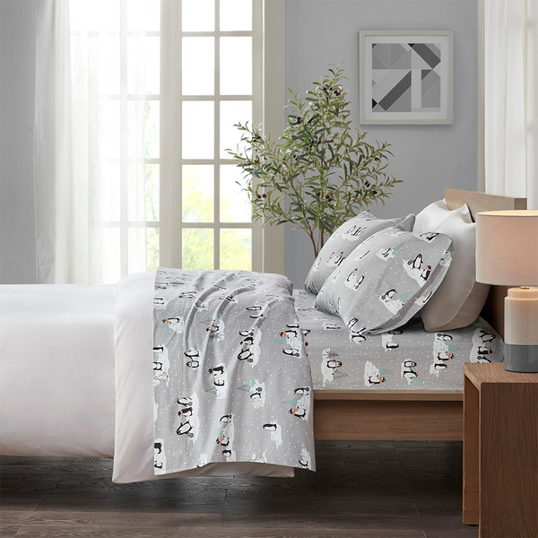 Olliix True North By Sleep Philosophy Cozy Flannel 100 Cotton Flannel Printed Sheet Set Queen Tn20 0368