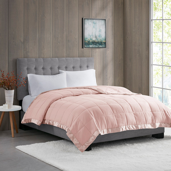 Olliix Windom All Season Hypoallergenic Microfiber Down Alternative Blanket With 3M Scotchgard Full Queen Mp51 5155
