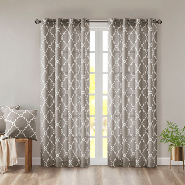 Madison Park Fretwork Print Window Curtain 95 Panel Mp40 1284 By Olliix