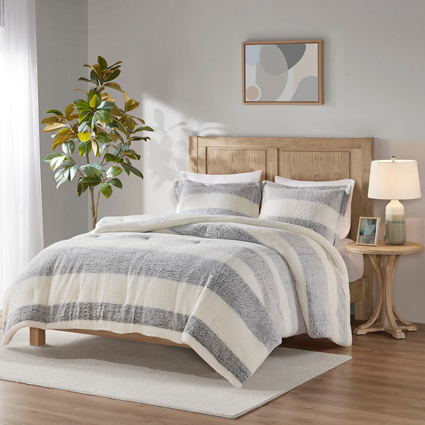 Olliix Hollis Sherpa Comforter Set Twin Mp10 8264