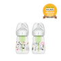Dr Brown's Anti-Colic Options+ Wide-Neck Baby Bottle, 5oz/150ml, 2-Pack - Designs