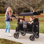 W4 Luxe Stroller Wagon - WonderFold, Volcanic Black