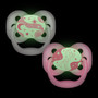 Dr Brown's Advantage Glow in the Dark Soothers 0-6 Month - Pink