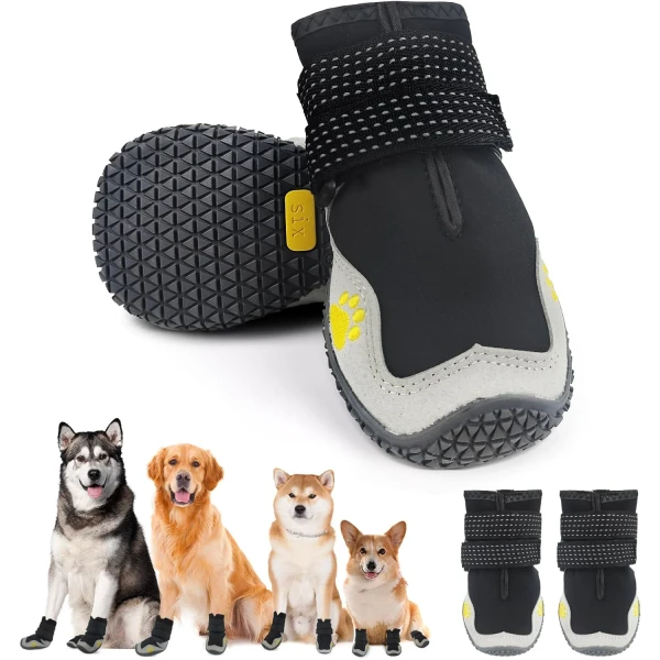 ATUBAN Dog Shoes for Large Size Dogs, Waterproof Medium Large Dog
