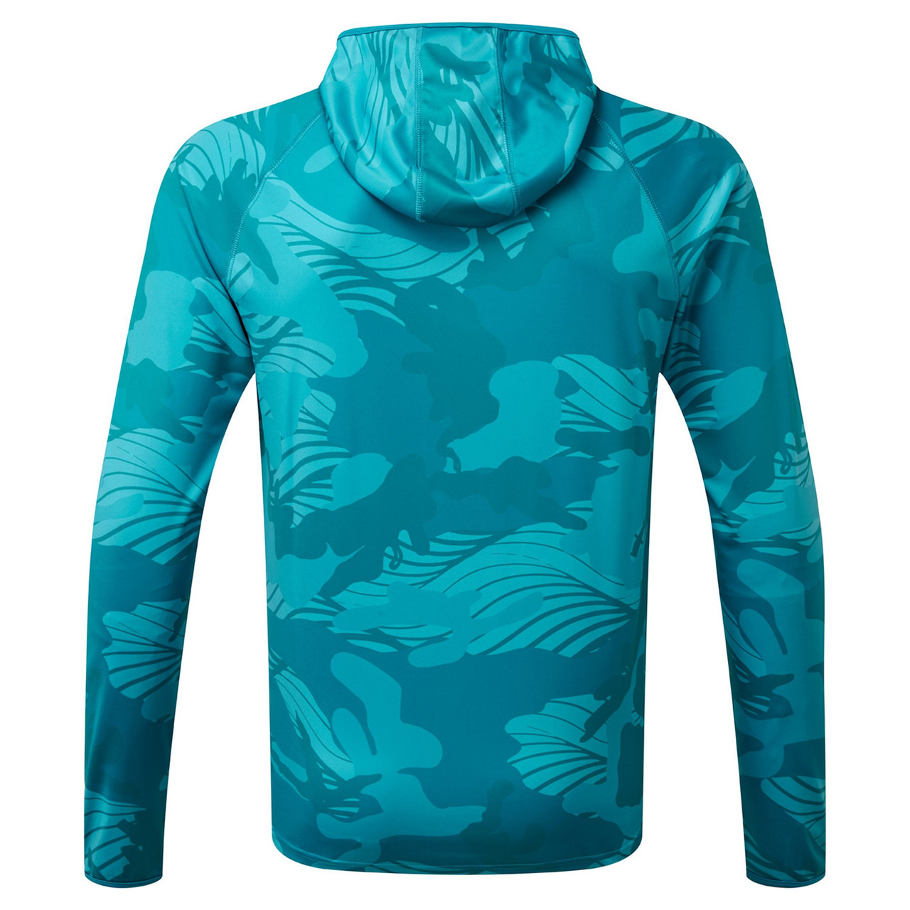 FABLETICS HALLIE CINCHABLE HALF ZIP HOODIE WASHED REAL TEAL CAMO