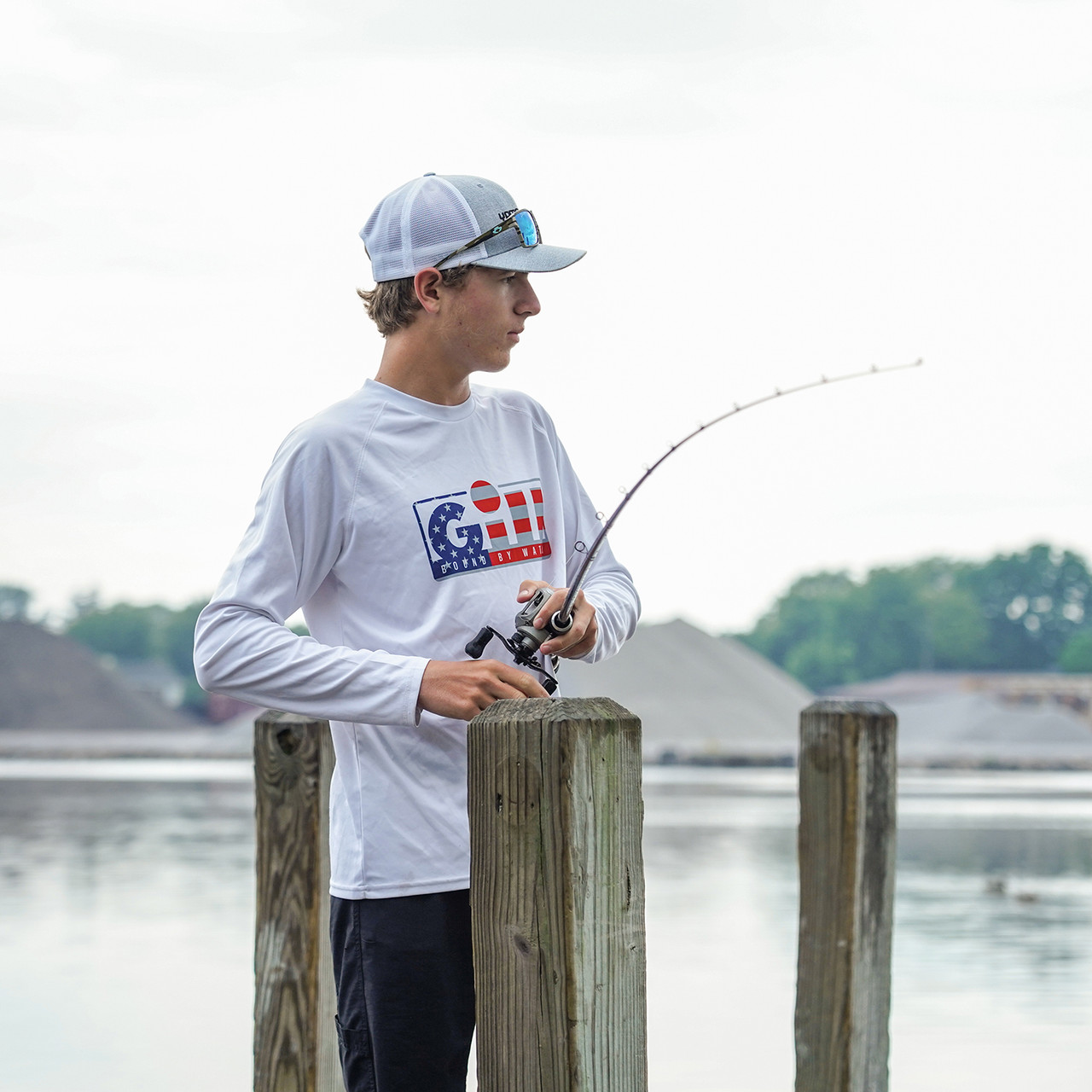 White Cap - UPF 50+ Long Sleeve - Fly Fishing Hoodie