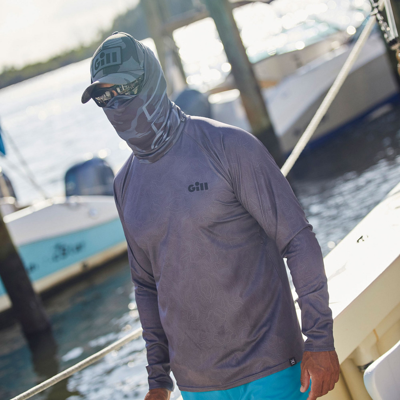 XPEL® Tec Long Sleeve Top in Pewter Camo - Gill Fishing