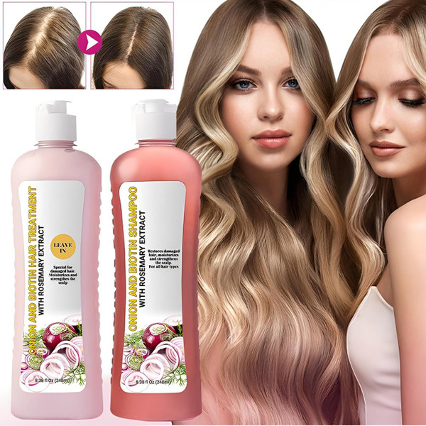 Shampooing À La Biotine Et À L'Oignon (Kit Complet) zaxx