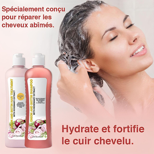 Shampooing À La Biotine Et À L'Oignon (Kit Complet) zaxx
