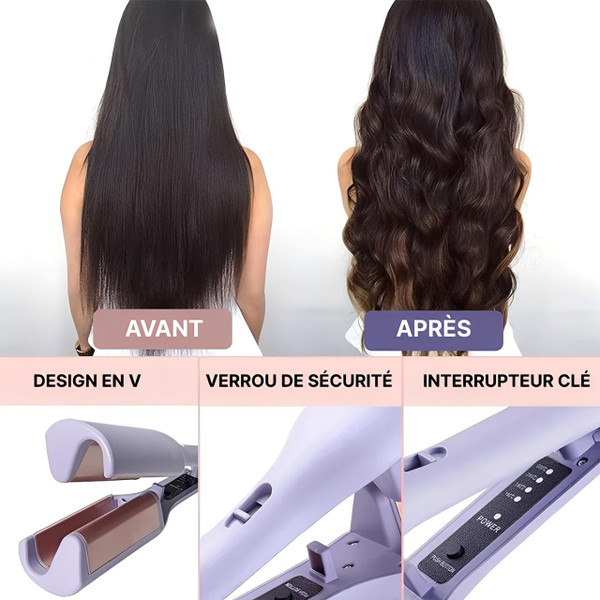 Boucleur Cheveux - Fer à Boucler Professionnel En V zaxx