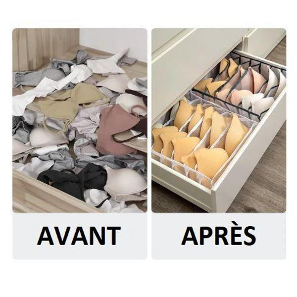 Boîte de rangement pour sous-vêtements, armoire, sous le bureau, sous- vêtements, chaussettes, soutien-gorge, vêtements