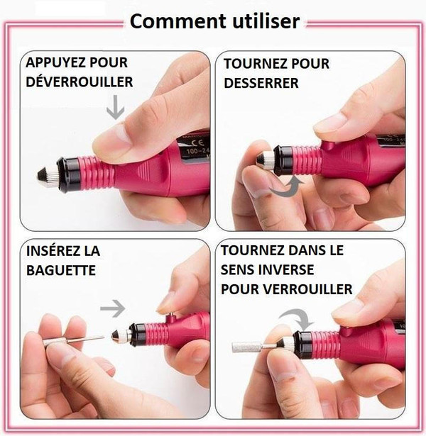 Kit Manucure Electrique Ensemble de 12 pieces - ChicBrand zaxx