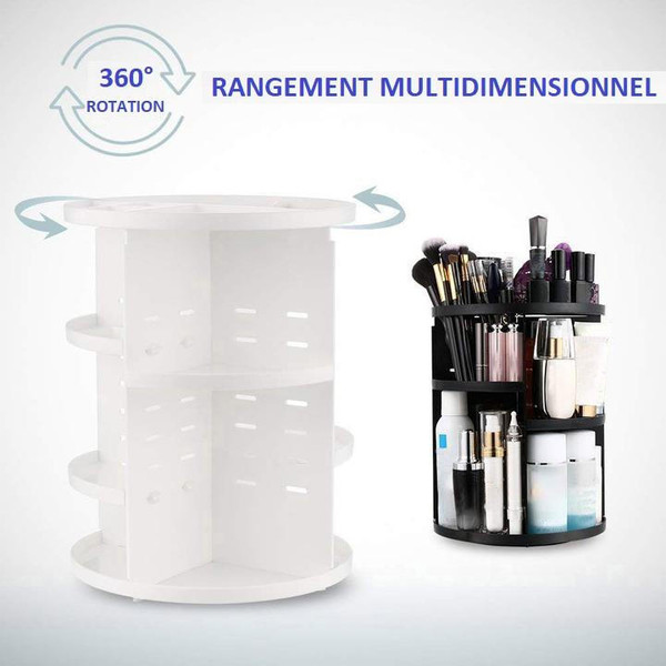 Organisateur de maquillage Rotatif a 360 degres zaxx