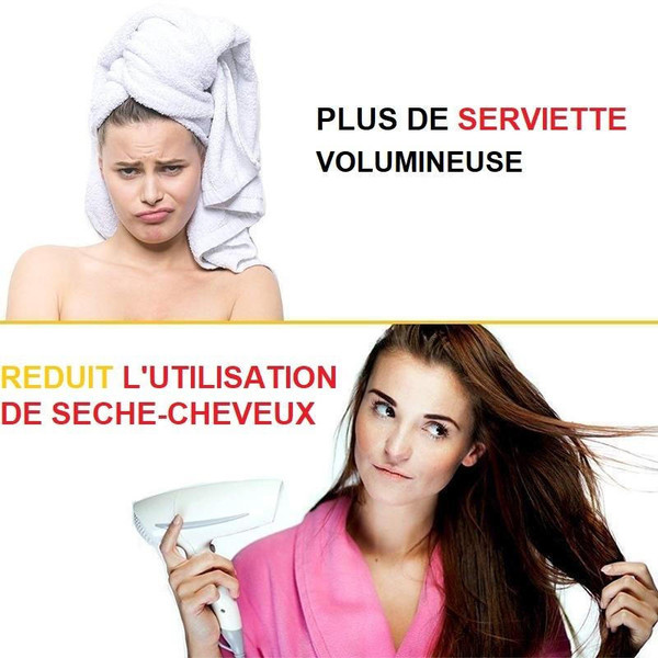 Serviette Pour Cheveux a Sechage Rapide zaxx