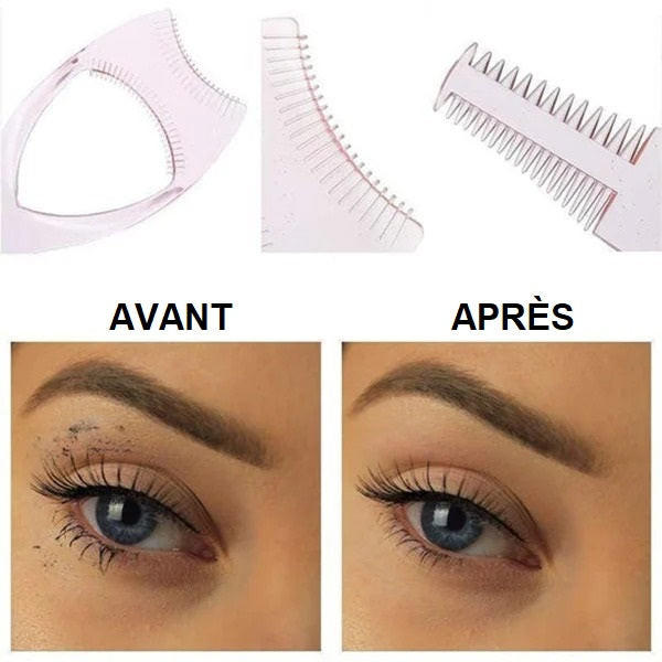 Applicateur Mascara 3en1 Anti Bavure Cils Inférieurs et Supérieurs