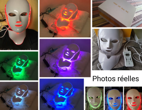 Masque luminothérapie LED 3D, masque lumineuse de beauté, masque Led 3d  soins visage, masque de beauté, masque facial de beauté