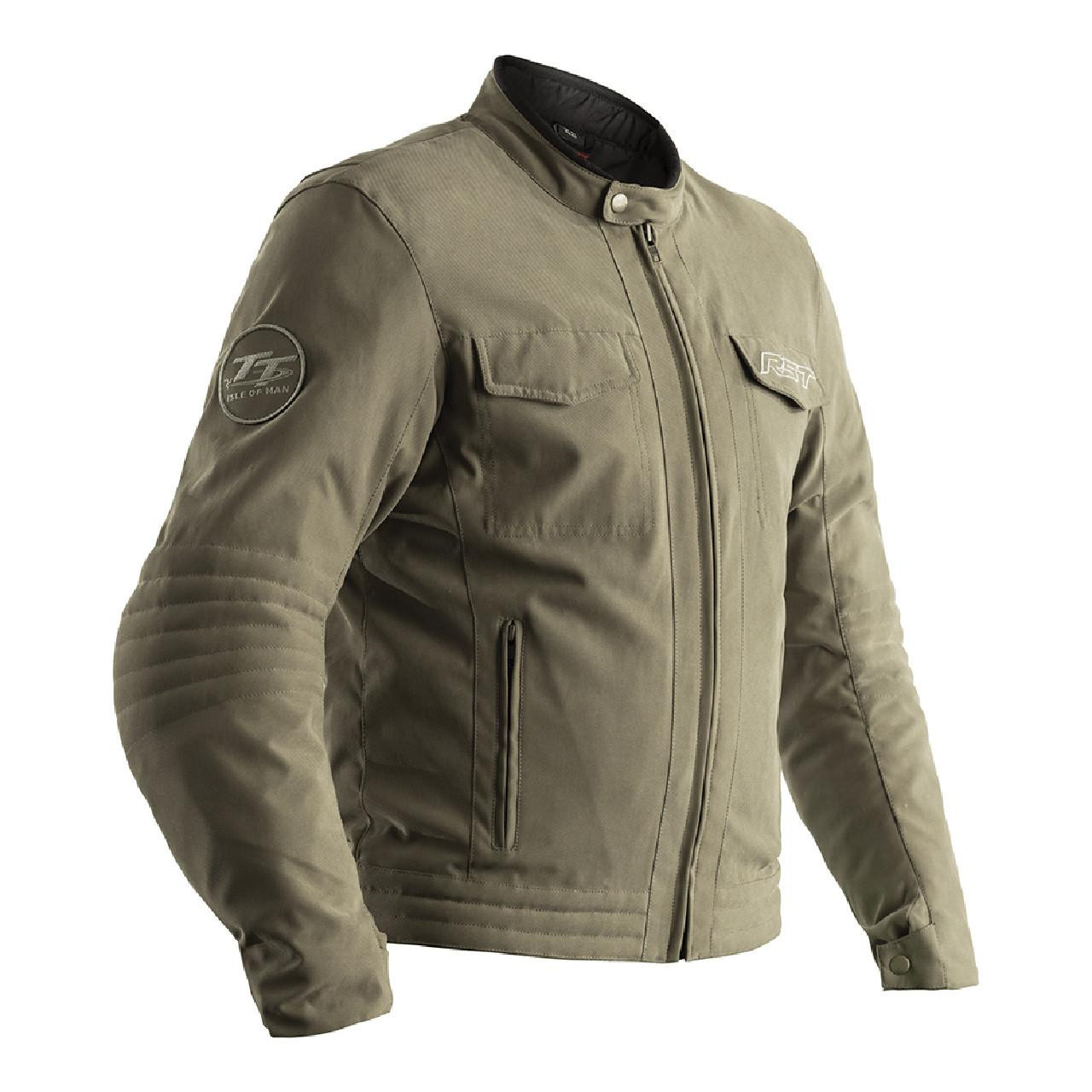 RST IOM TT Crosby CE Mens Textile Jacket Olive Webbs