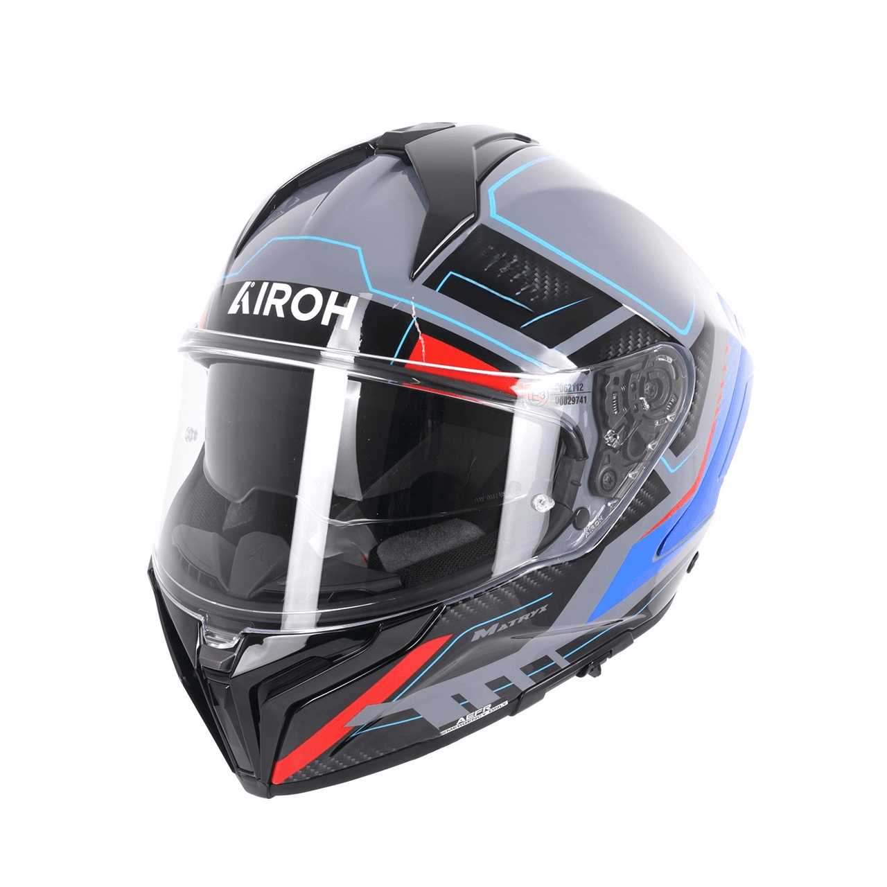 AIROH MATRYX HELMET - ROCKET BLUE/RED GLOSS | Webbs