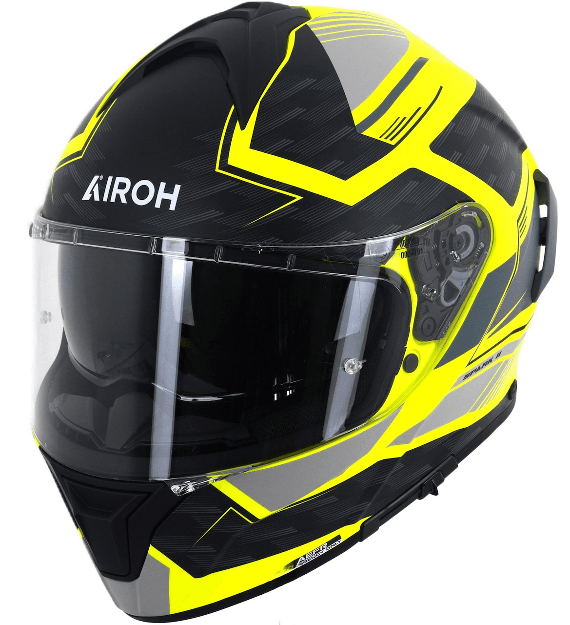 Casque Moto AIROH Spark 2 Chrono – Homologué ECE 22-06, Visière Large Anti-buée, Ventilation Optimisée, Confort Maximal - 9
