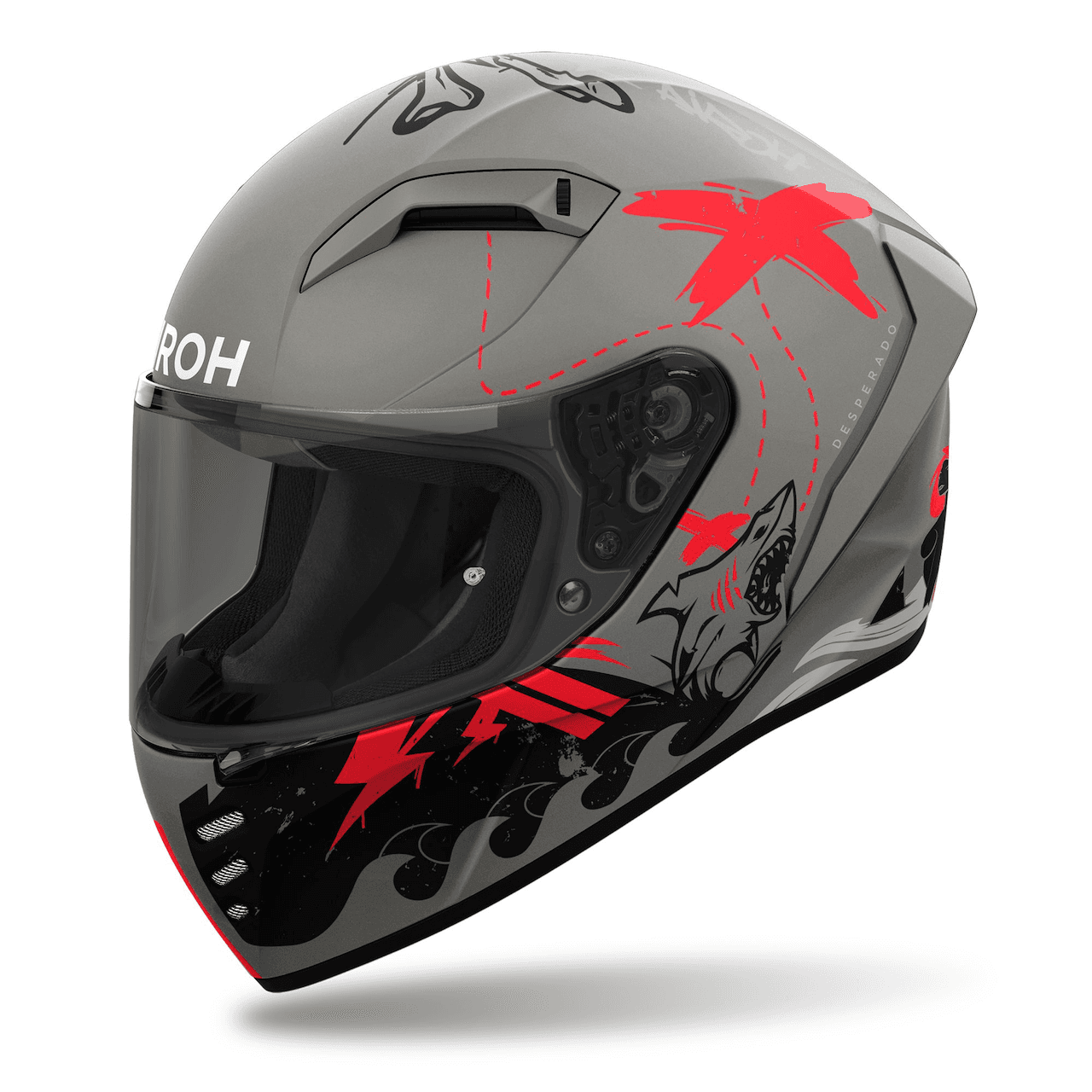 Airoh Conner Desperado ミラーシールド ピンロック M AIROH CONNOR HELMET - DESPERADO ORANGE MATT | Webbs