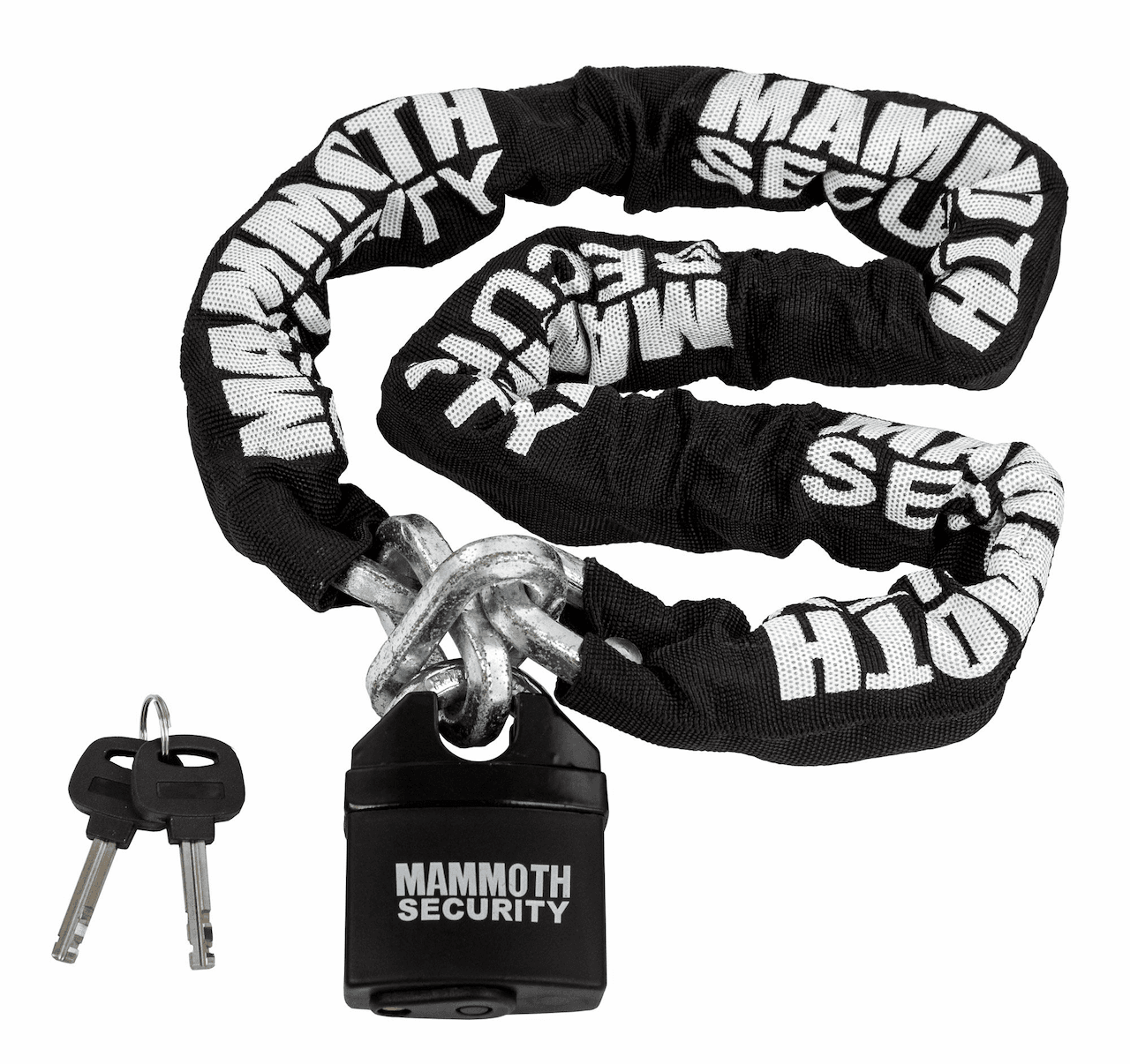 Mammoth| LOCK AND CHAIN 10MM X 1200MM CHAIN / CLOSED SHACKLE LOCK