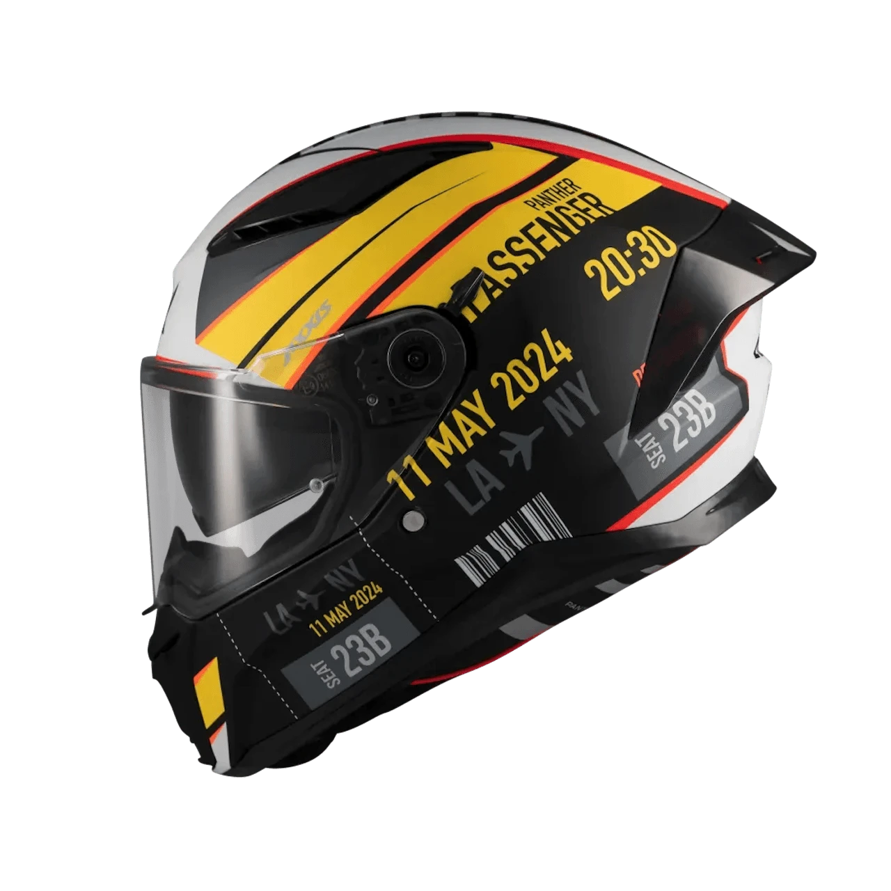 Axxis | PANTHER SV PASSENGER B3 – BLACK / YELLOW MATT – FULL FACE