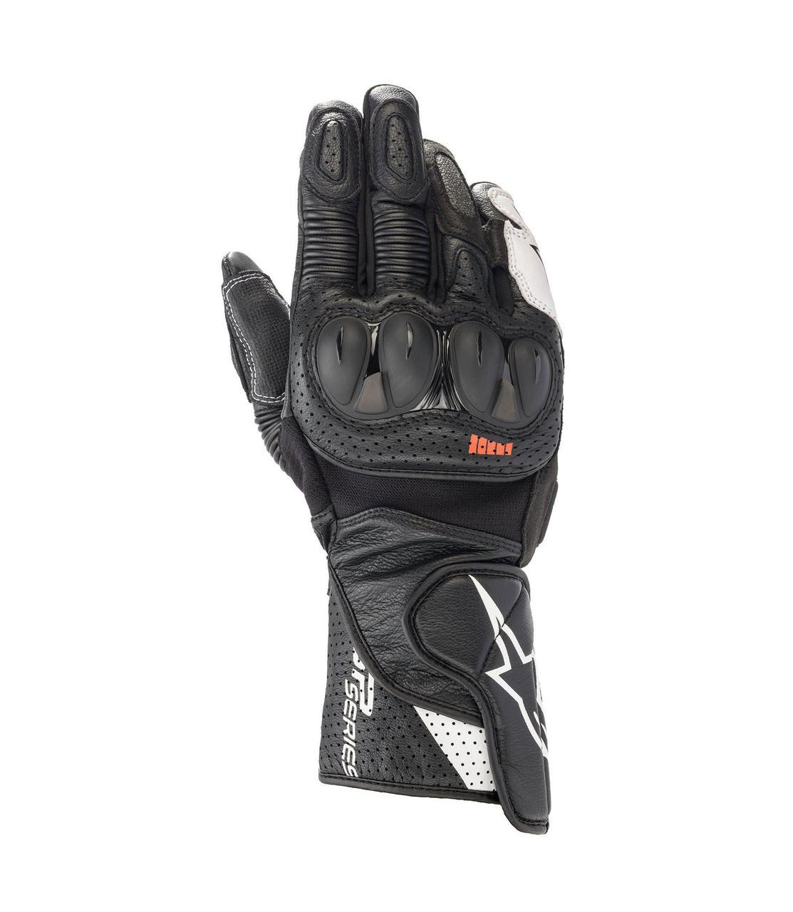 Alpinestars SP-2 v3 Black White Motorcycle Gloves Webbs
