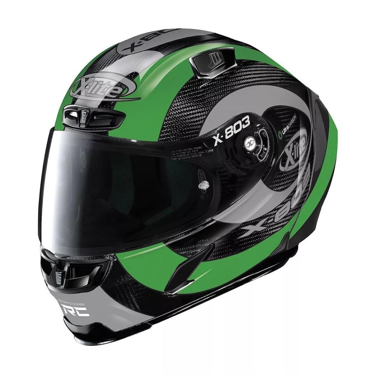 x-lite x-803 rs ultra carbon HATRICK green full face | Webbs