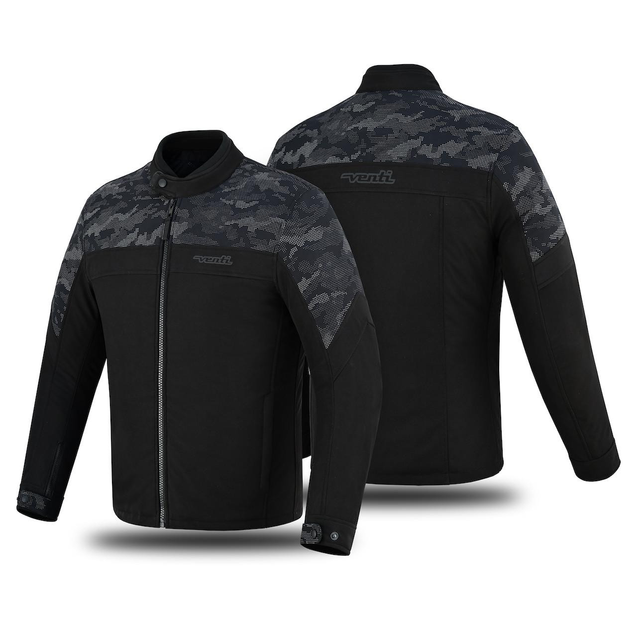 Venti | venti-rev-up-softshell-motorcycle-jacket-black | Webbs
