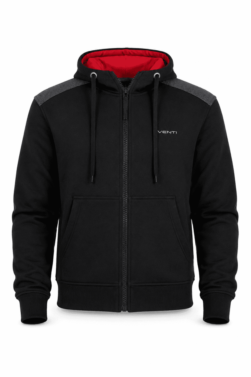 Mens Motorcycle Jackets | Venti Enigma Riding Hoodie Grey | Webbs