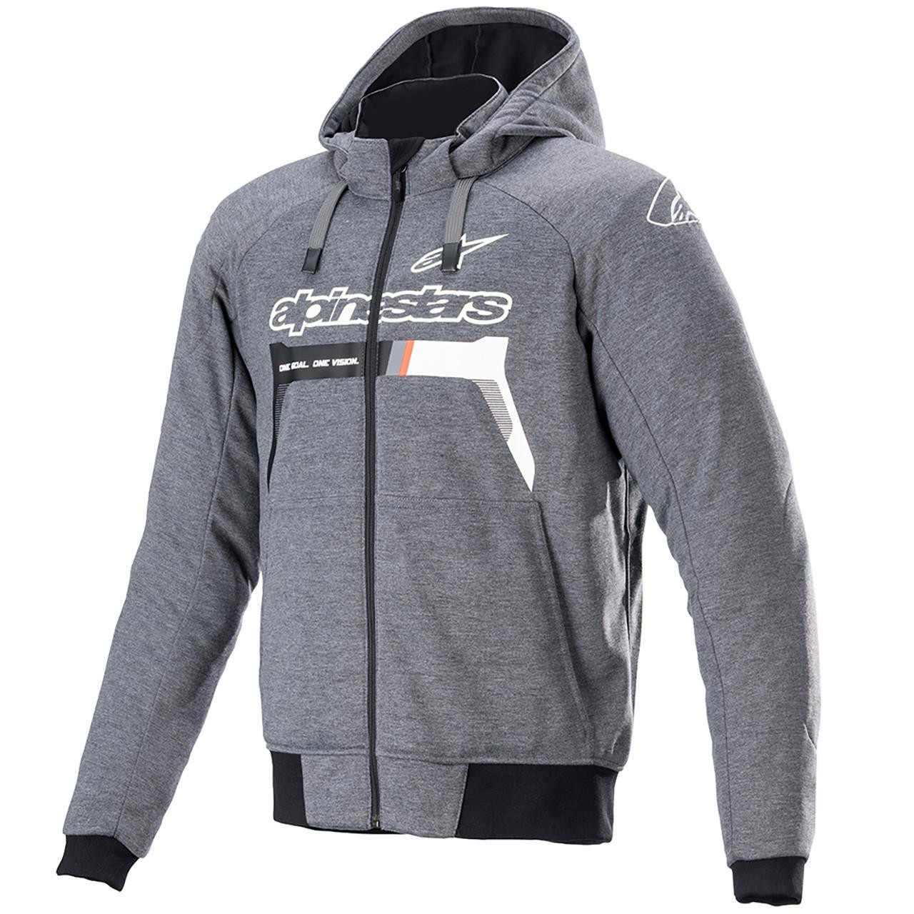 Alpinestars CHROME IGNITION HOODIEジャケット Alpinestars |CHROME IGNITION HOODIE MELANGE D/GREY WHITE | Webbs