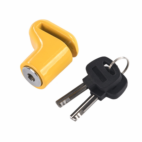 MAMMOTH MICRO YELLOW MOTORCYCLE DISC LOCK WITH 6MM PIN