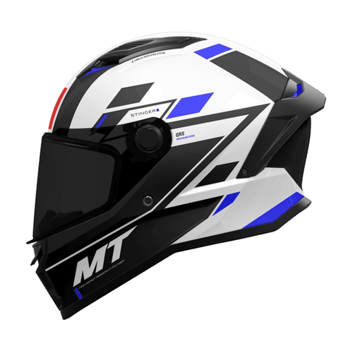 MT STINGER 2 ZIVZE – BLACK / WHITE / BLUE GLOSS – FULL FACE 