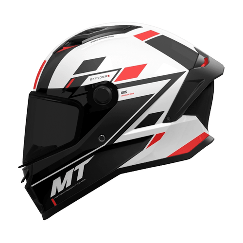  MT STINGER 2 ZIVZE – BLACK / WHITE / RED GLOSS – FULL FACE 