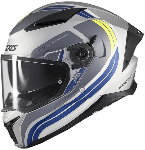  AXXIS FENIX ESSENCE C2 – GREY / YELLOW MATT – FULL FACE 