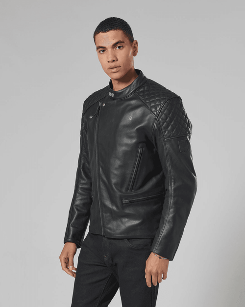 TRIUMPH BRADDAN ASYMMETRIC LEATHER JACKET   at Webbs Motorcycles