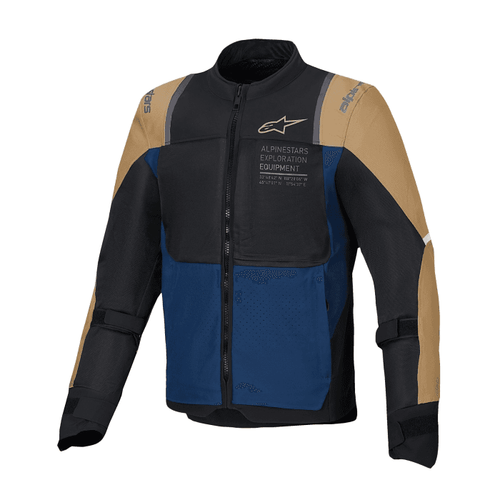 ALPINESTARS ST-2 AIR MEN’S JACKET – DEEP BLUE / DARK KHAKI   at Webbs Motorcycles