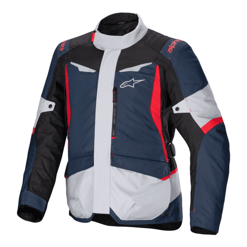 ALPINESTARS ST-1 WATERPROOF JACKET – DARK BLUE / BLACK / BRIGHT RED   at Webbs Motorcycles